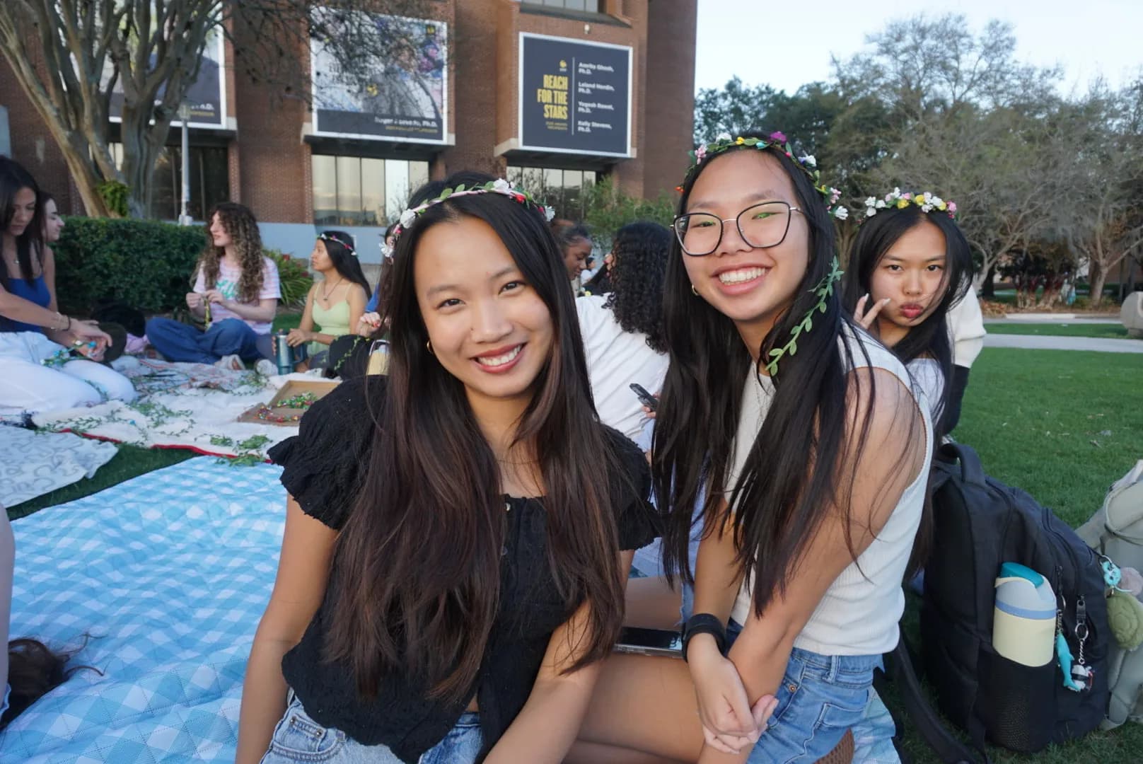 Girls Who Code members at an event